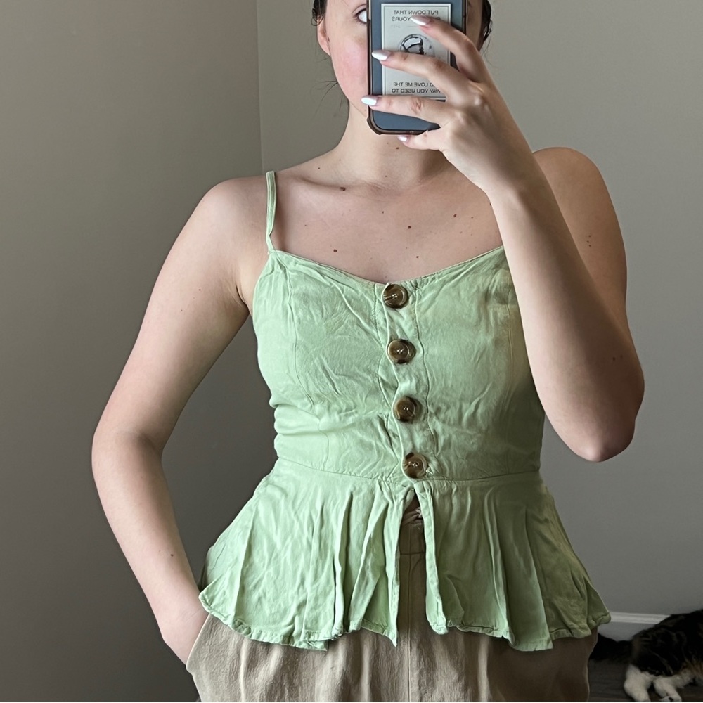Green tank top